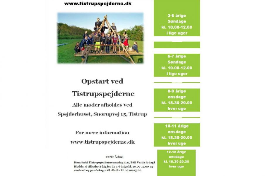 Opstart ved  Tistrupspejderne
