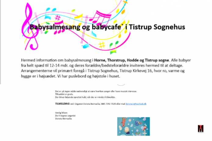 Babysalmesang og babycafe` i Tistrup Sognehus