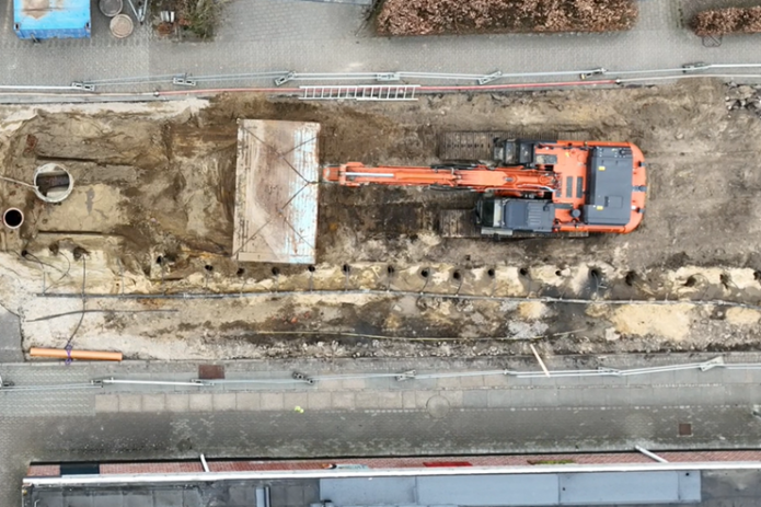 Dronevideo fra starten af kloaksepareringen