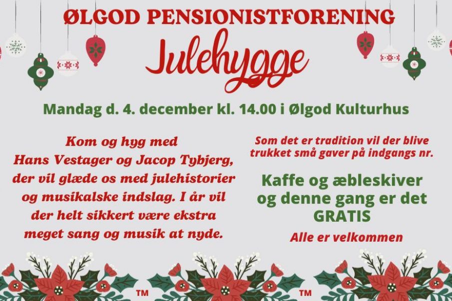 Ølgod Pensionistforening inviterer til Julehygge